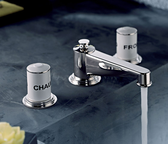 Faubourg | Rim mounted 3-hole basin mixer | Wash basin taps | THG Paris