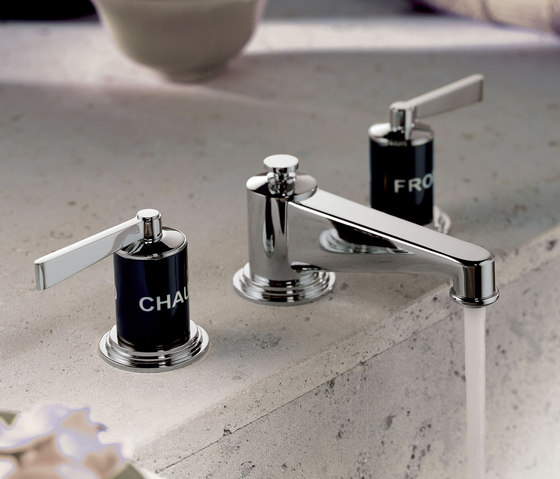 Faubourg | Rim mounted 3-hole basin mixer | Wash basin taps | THG Paris