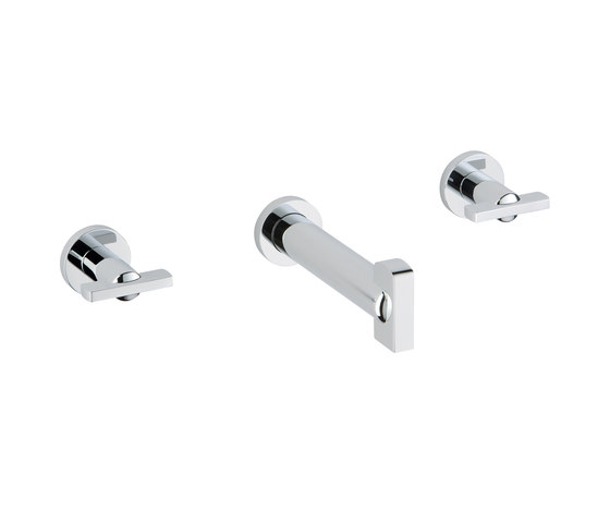 Le 11 | Trim only for wall mounted 3-hole basin mixer | Grifería para lavabos | THG Paris