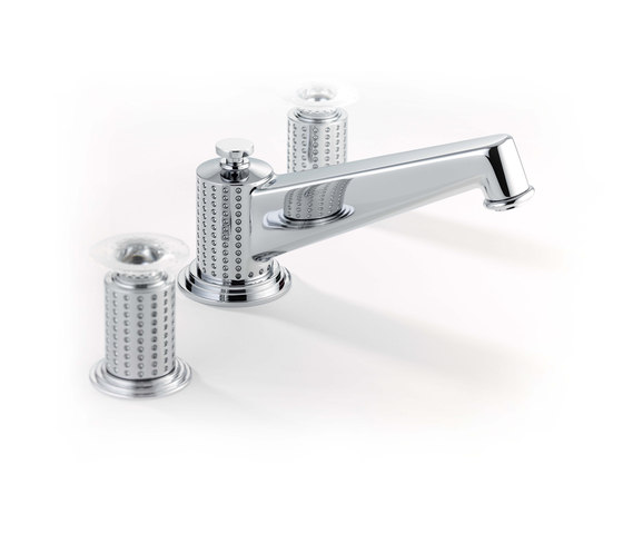 Perle | Rim mounted 3-hole basin mixer, high spout | Grifería para lavabos | THG Paris
