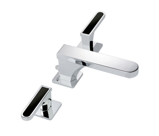 Profil | with lever Rim mounted 3-hole basin mixer | Grifería para lavabos | THG Paris