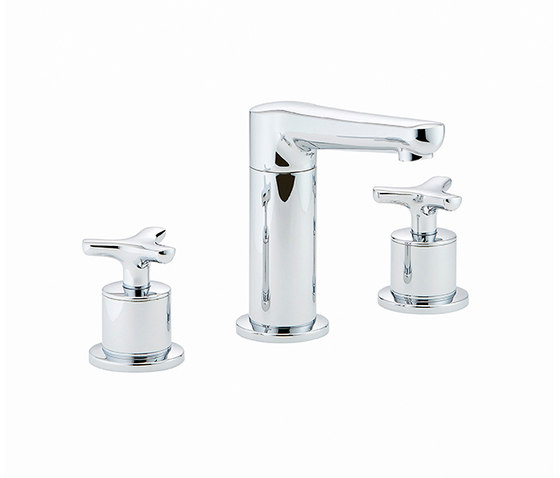 System | Rim mounted 3-hole basin mixer | Wash basin taps | THG Paris
