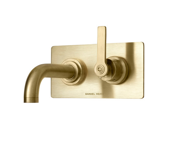 LMK Pure Wall Mounted Lavatory Mixer - Urban Brass | Grifería para bañeras | Samuel Heath