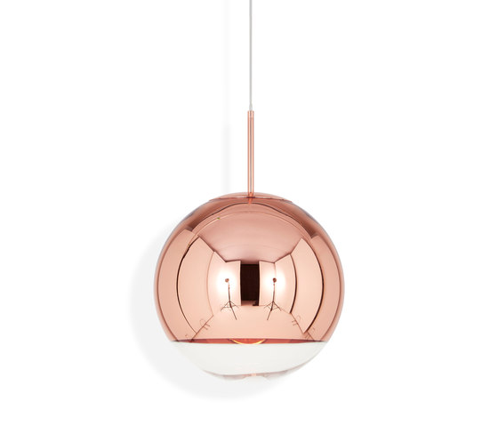 Mirror Ball Pendant Copper 25cm | Suspensions | Tom Dixon