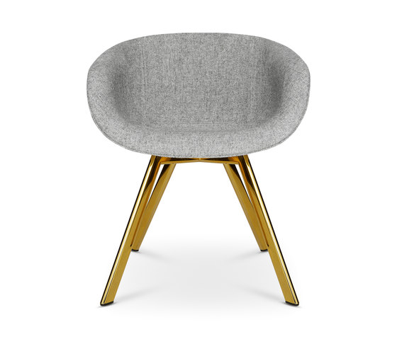 Scoop Chair Low Back Brass Leg | Chairs | Tom Dixon