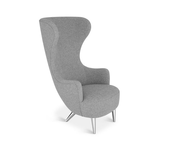 Wingback Chair Chrome Leg Hallingdal 65 | Armchairs | Tom Dixon