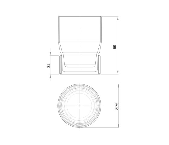 Chic 14 Glass holder, stand model | Portacepillos / Portavasos | Bodenschatz