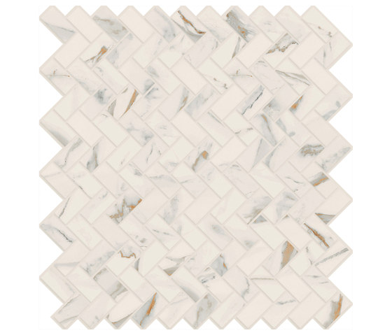 Motif Extra | Calacatta Gold Herringbone Reflex | Ceramic tiles | Marca Corona