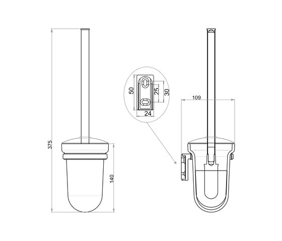 Lindo WC-Bürstengarnitur mit Schliessdeckel | Toilettenbürstengarnituren | Bodenschatz