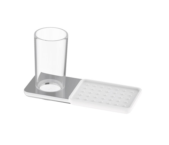 Liv Glass holder and soap holder | Jaboneras | Bodenschatz