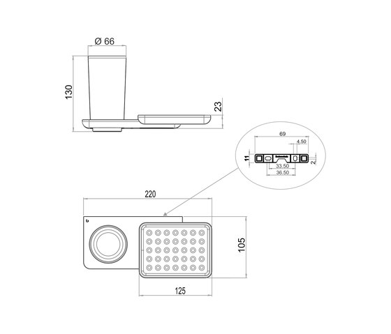 Liv Glass holder and soap holder | Soap holders / dishes | Bodenschatz