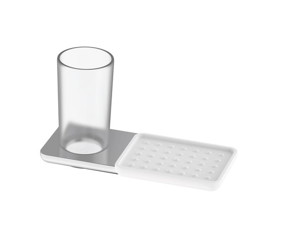 Liv Glass holder and soap holder | Jaboneras | Bodenschatz
