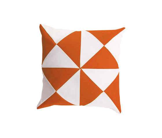 Cushions | Triangle Orange/White | Cushions | EGO Paris
