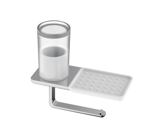 Liv WC-Papierhalter mit Hygienebox und Seifenschale | Seifenhalter | Bodenschatz