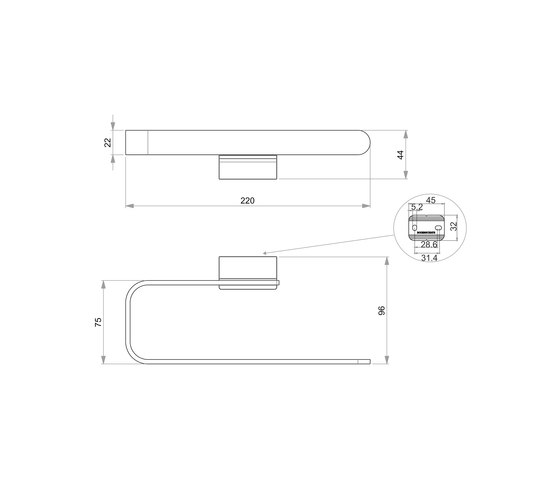 Nandro Porte-papier pour rouleau de réserve | Distributeurs de papier toilette | Bodenschatz
