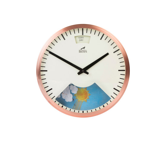 Weather Clock, Copper plated Frame | Horloges | Bramwell Brown Clocks