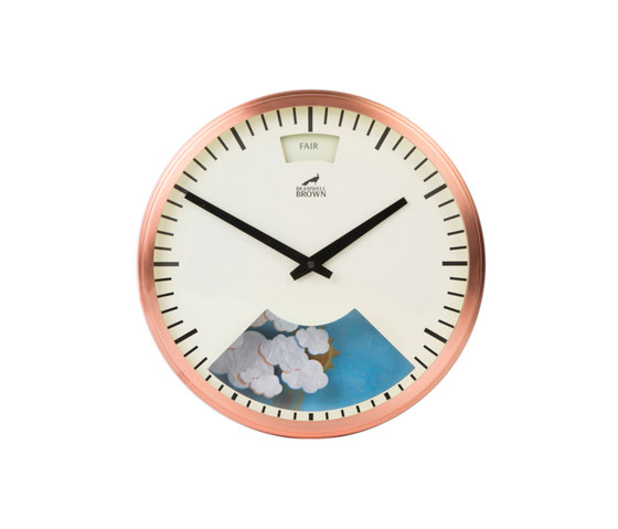 Weather Clock, Copper plated Frame | Clocks | Bramwell Brown Clocks