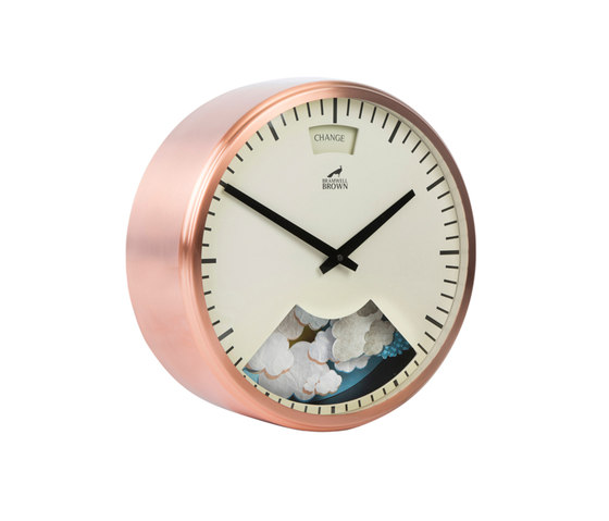 Weather Clock, Copper plated Frame | Clocks | Bramwell Brown Clocks