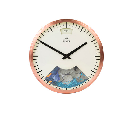 Weather Clock, Copper plated Frame | Uhren | Bramwell Brown Clocks