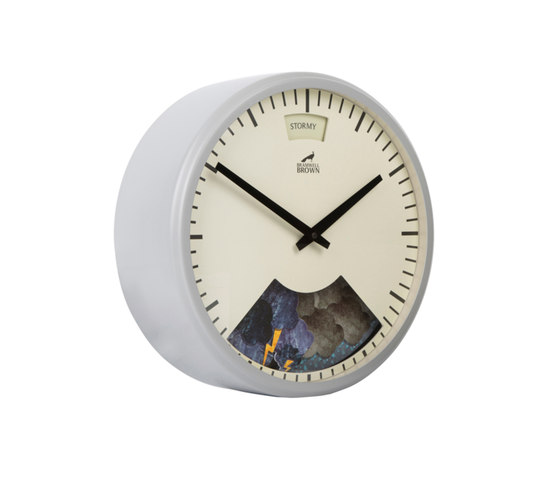 Weather Clock, Cloudy Grey Frame | Horloges | Bramwell Brown Clocks