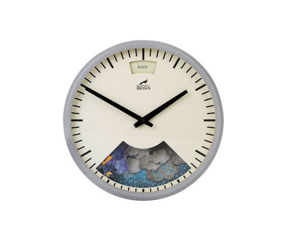 Weather Clock, Cloudy Grey Frame | Horloges | Bramwell Brown Clocks