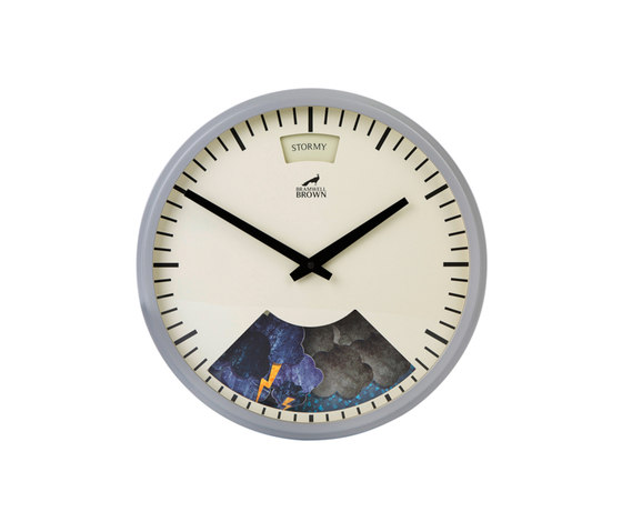 Weather Clock, Cloudy Grey Frame | Uhren | Bramwell Brown Clocks