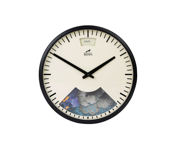 Weather Clock, Midnight Black Frame | Clocks | Bramwell Brown Clocks