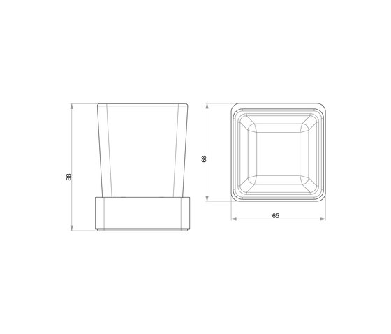 Simara Glass holder, stand model | Portacepillos / Portavasos | Bodenschatz