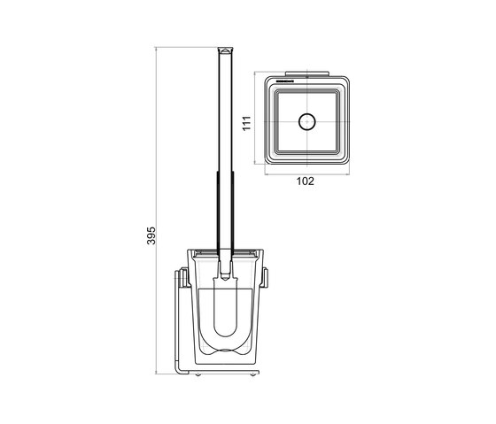 Simara WC-Bürstengarnitur Standmodell mit Schliessdeckel | Toilettenbürstengarnituren | Bodenschatz