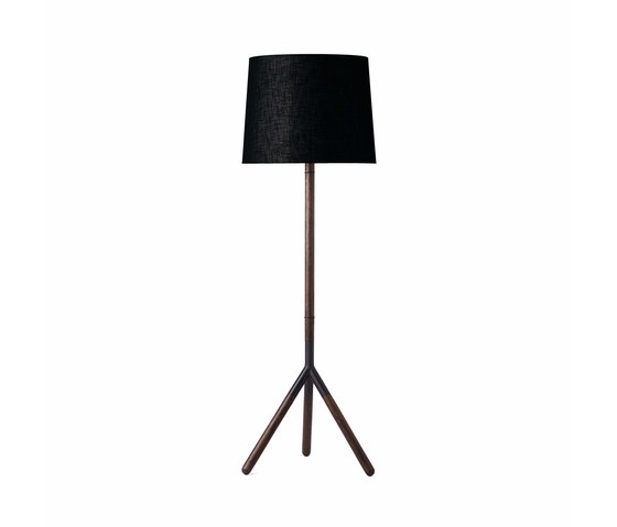 Lathe Floor Lamp - Sirka Grey Stained Oak Base | Lampade piantana | Mater