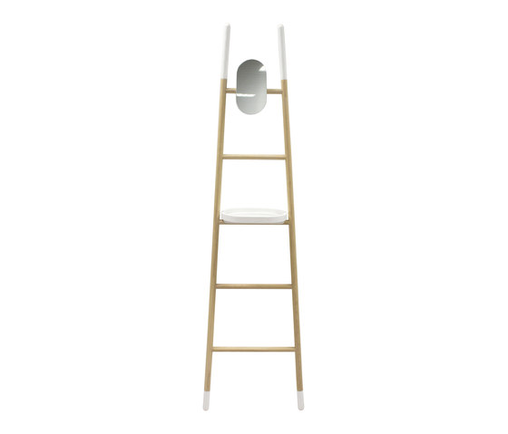 Ladder Arlette with accessories, natural and white | Clothes racks | Hartô