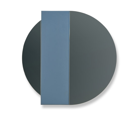 Asymetrical mirror Charlotte, grey blue and grey blue mirror | Mirrors | Hartô
