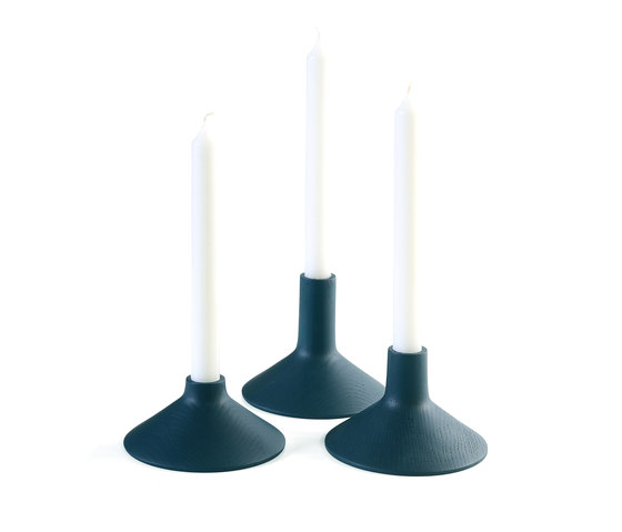 Candle holder Gaspard, bleu petrole | Candlesticks / Candleholder | Hartô