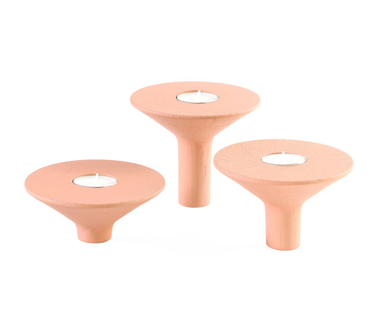 Candle holder Gaspard, rose abricot | Candlesticks / Candleholder | Hartô