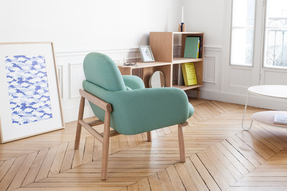 Armchair Georges, water green | Sessel | Hartô