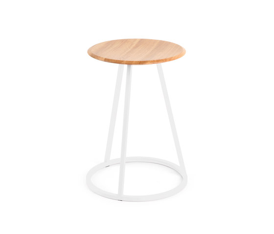 Gustave | Tabouret chene, blanc finitions mates | Tabourets | Hartô