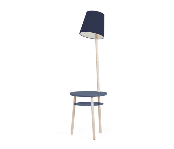 Table lamp Josette with painted table, navy blue | Tavolini alti | Hartô