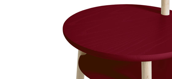 Table lamp Josette with painted table, bordeaux | Tavolini alti | Hartô