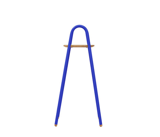 Stool Lucien round handles, realistic blue | Stools | Hartô