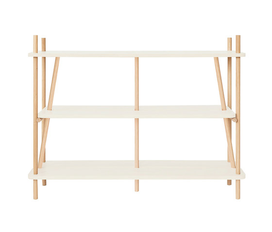 Bookcase Simone 120cm, white | Shelving | Hartô