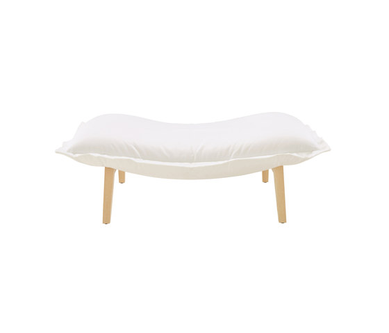 Calin | Large Footstool With Loose Cover Wooden Base | Poufs | Ligne Roset