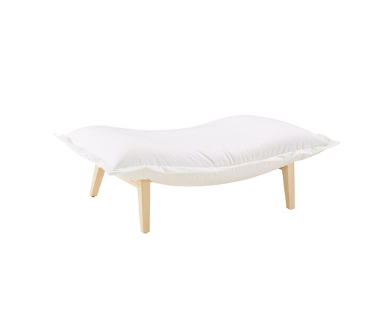 Calin | Large Footstool With Loose Cover Wooden Base | Poufs | Ligne Roset