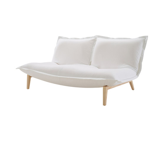 Calin | 2-Seat Settee With Loose Cover Fixed Back Wooden Base | Sofas | Ligne Roset