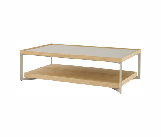 Estampe | Low Rectangular Table Natural-Finish Sawn Oak / Argile Lacquer | Coffee tables | Ligne Roset