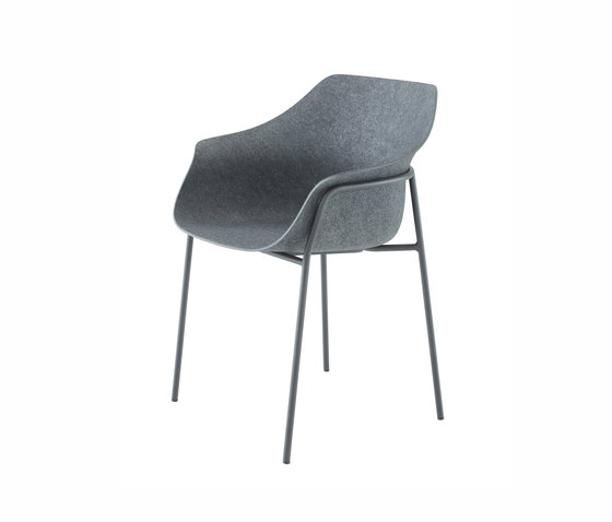 Ettoriano | Carver Chair Anthracite Metal Base | Chairs | Ligne Roset