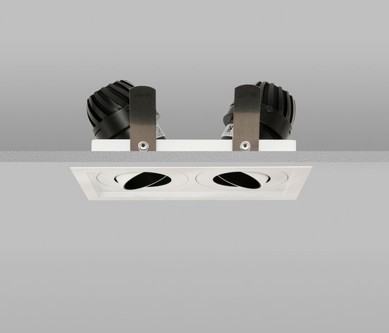 Square Double Trim 50 RAL Match Wide 2700K | Recessed ceiling lights | John Cullen Lighting