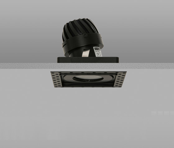 Square Trimless 50 Black Wide 2700K | Recessed ceiling lights | John Cullen Lighting