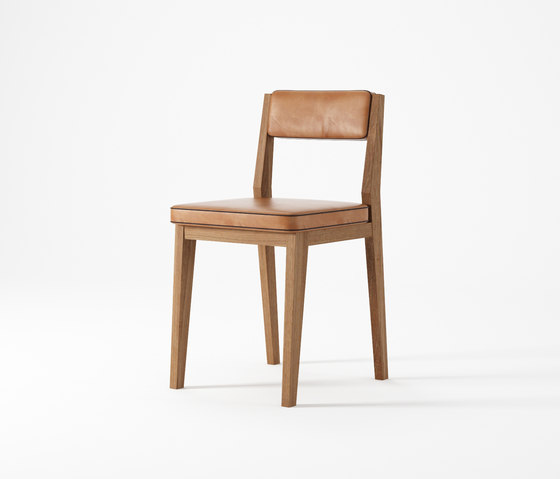 New Bistro  BISTRO CHAIR with cognac leather brown border | Chairs | Karpenter