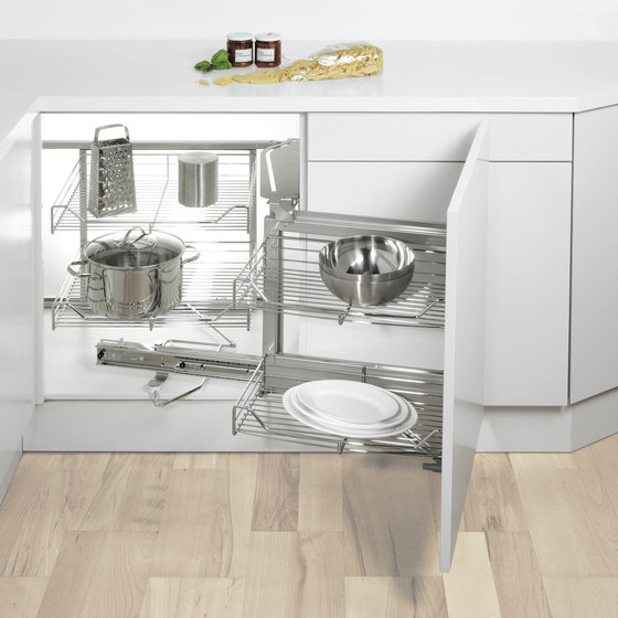 Magic Corner Flex Mueble de rincón extraíble | Organización cocina | peka-system