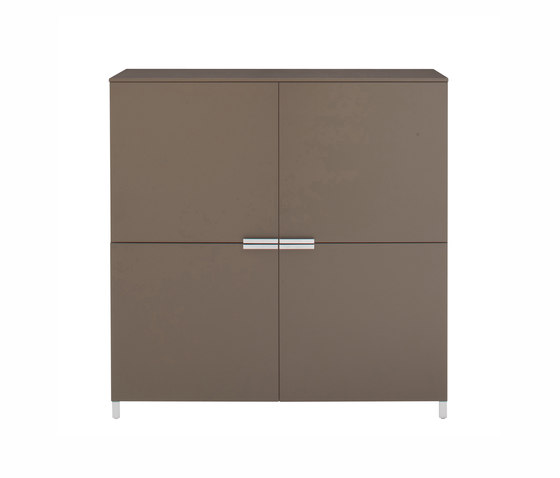 Everywhere | Cupboard With 4 Wood Doors C 45 Lacquers - Price B - / Lacquers | Sideboards | Ligne Roset
